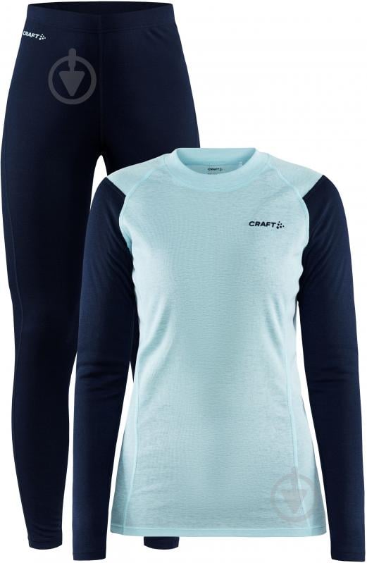 Комплект термобелья Craft CORE WARM BASELAYER SET W 1909708-396319 р.S темно-синий - фото 10