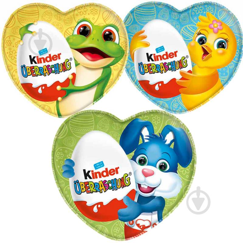 Яйцо шоколадное Kinder Heart Surprise 53 г - фото 1 Яйцо шоколадное Kinder Heart Surprise 53 г - фото 1