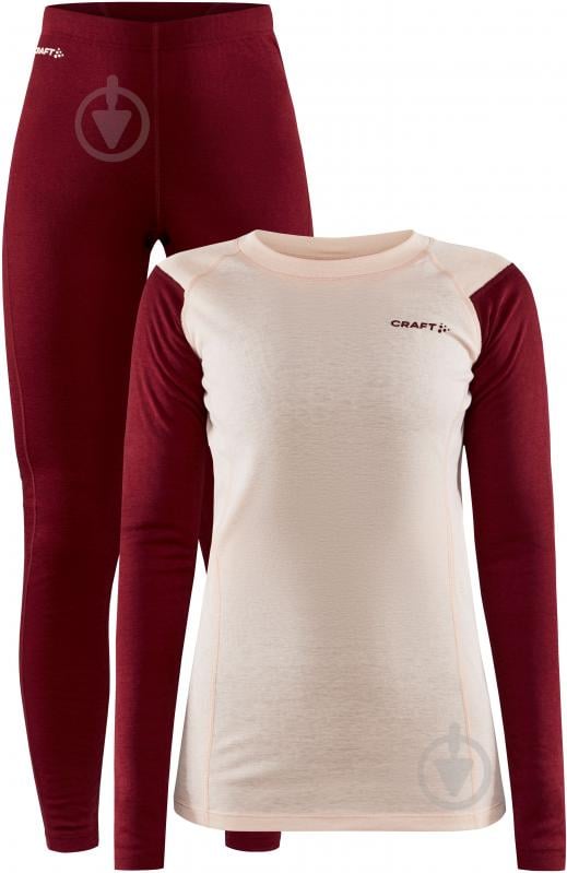 Комплект термобелья Craft CORE WARM BASELAYER SET W 1909708-488718 р.XS красный - фото 9