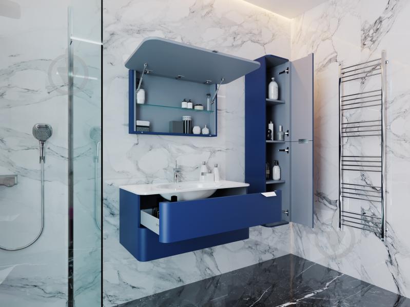 Зеркальный шкаф Botticelli "Velluto-100" бордовый - фото 3