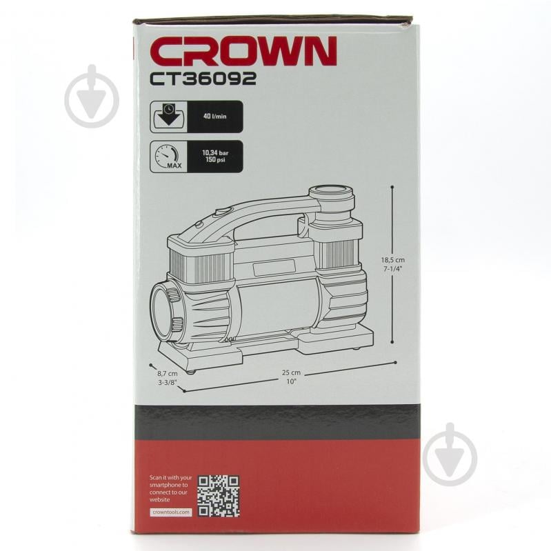 Компресcор автомобильный Crown CT36092 - фото 6 Компресcор автомобильный Crown CT36092 - фото 6