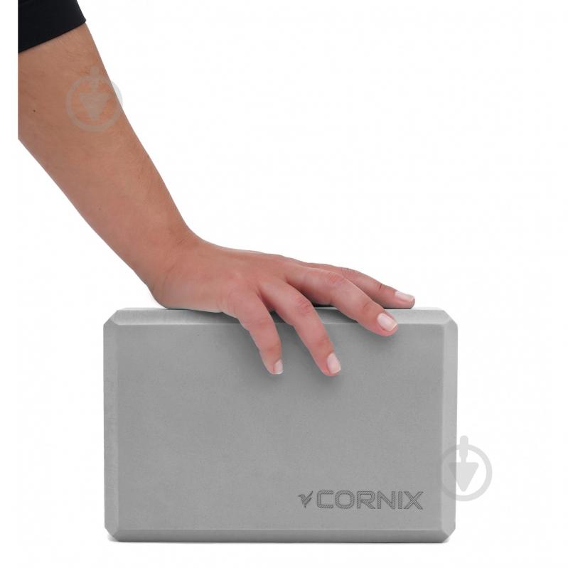 Блок для йоги Cornix XR-0105 серый - фото 3