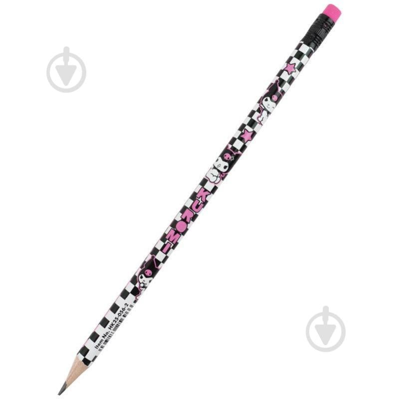 Олівець графітний із гумкою Kuromi HK25-056-2 KITE - фото 1 Олівець графітний із гумкою Kuromi HK25-056-2 KITE - фото 1