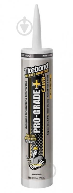 Герметик силиконизированный акрилово-латексный Titebond PRO GRADE PLUS 8481 темная бронза 300 мл - фото 1