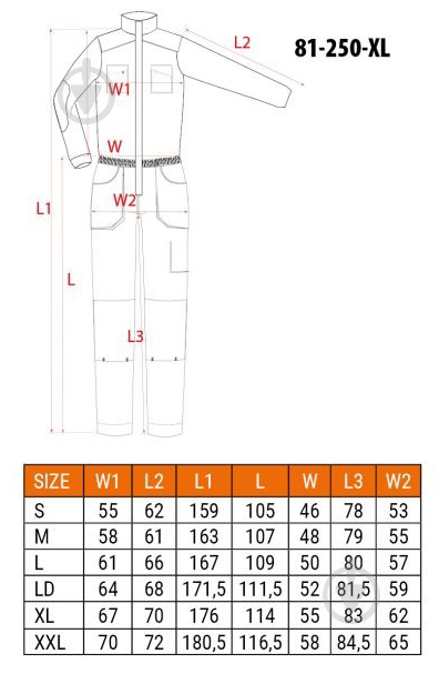 Комбінезон робочий NEO tools р. L зріст 3-4 81-250 чорно-сірий - фото 5