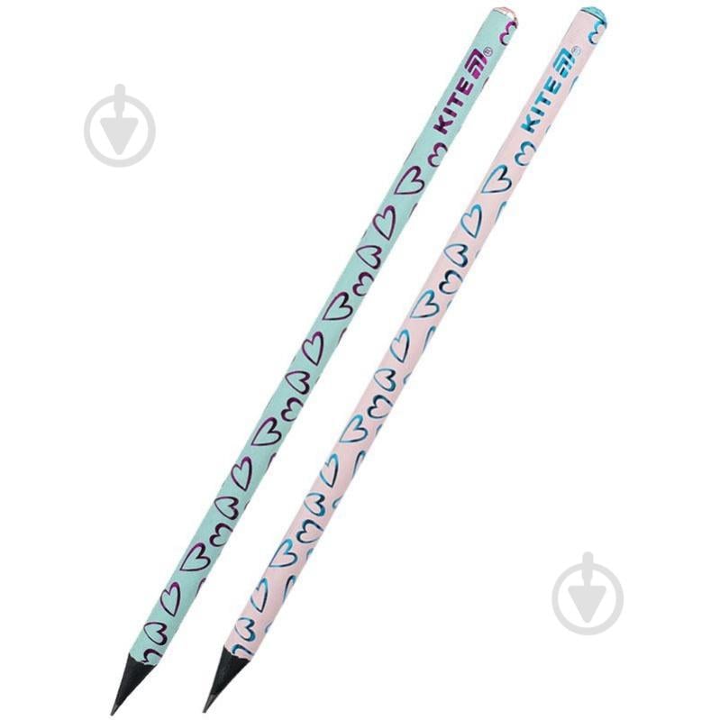 Карандаш графитный с кристаллом Hearts K25-059-1 KITE - фото 1 Карандаш графитный с кристаллом Hearts K25-059-1 KITE - фото 1