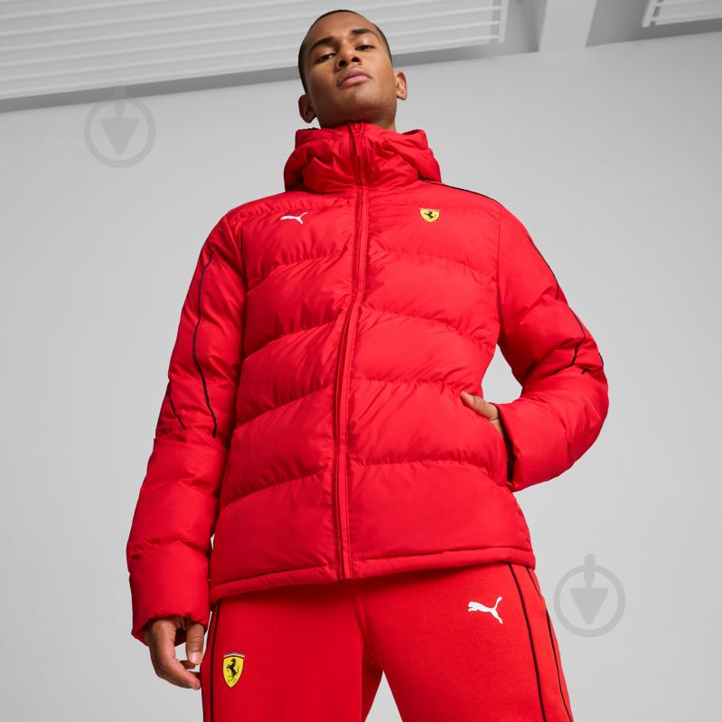 Куртка чоловіча зимова Puma FERRARI RACE MT7+ ECOLITE JACKET 62704102 р.2XL червона - фото 3