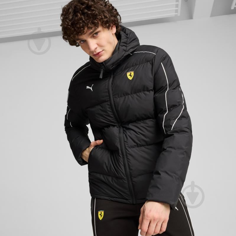 Куртка чоловіча зимова Puma FERRARI RACE MT7+ ECOLITE JACKET 62704101 р.2XL чорна - фото 3