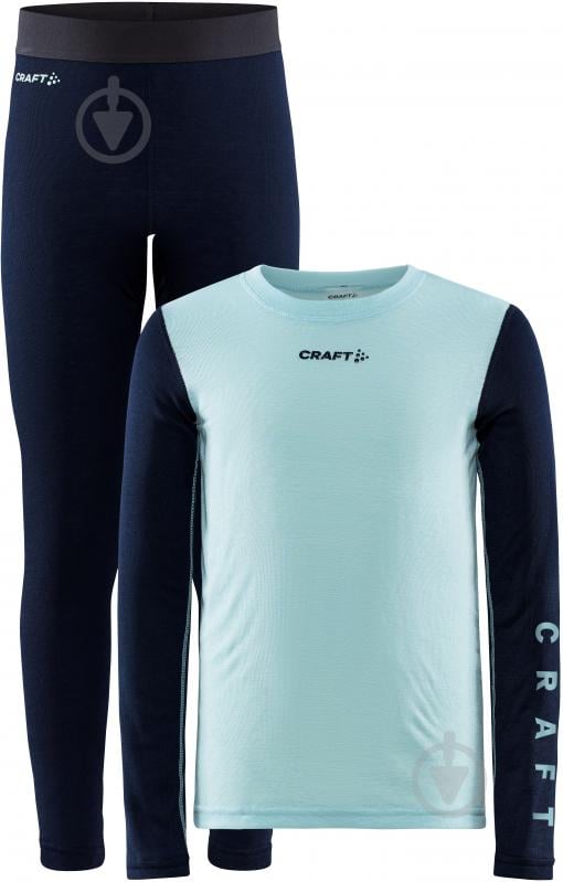 Комплект термобелья Craft CORE WARM BASELAYER SET JR 1909712-396319 р.122/128 темно-синий - фото 9