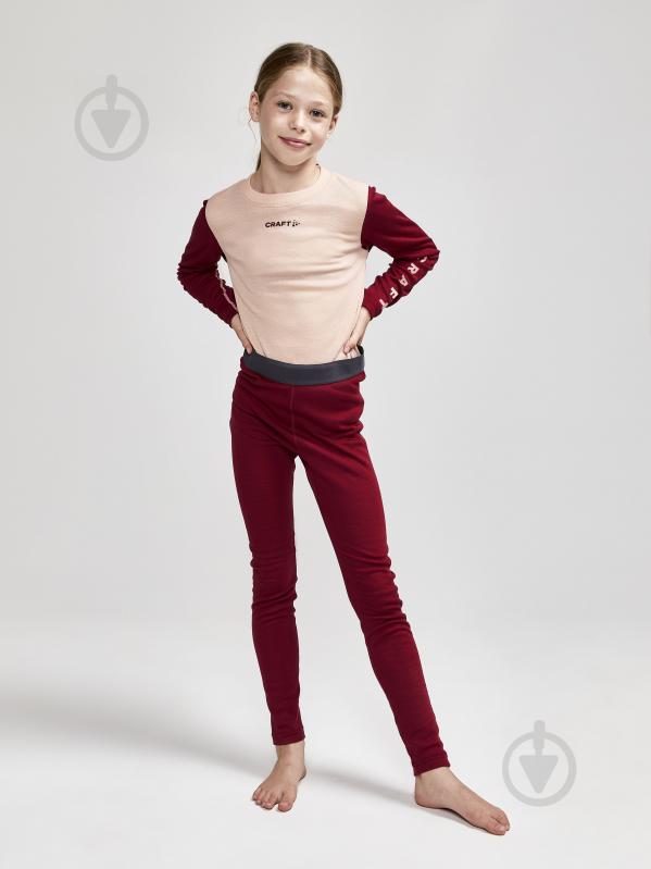 Комплект термобелья Craft CORE WARM BASELAYER SET JR 1909712-718488 красный - фото 7