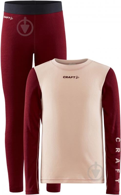 Комплект термобелья Craft CORE WARM BASELAYER SET JR 1909712-718488 красный - фото 8