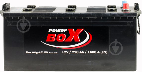 Аккумулятор автомобильный PowerBox 220Ah 1400A 12V «+» справа (SLF220-00) - фото 1