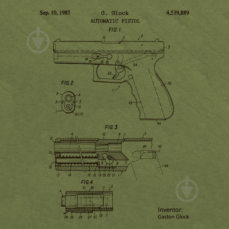 Футболка P1G С РИСУНКОМ "GLOCK PISTOL LEGEND" UA281-29891-OD-GK р.L [1270] Olive Drab - фото 3