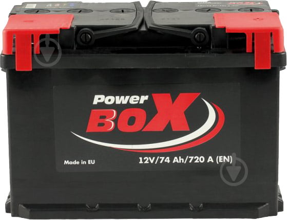 Аккумулятор автомобильный PowerBox Euro 0 74Ah 720A 12V «+» справа (SLF074-00) - фото 1