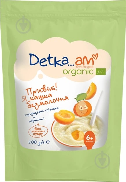 Каша безмолочная Bebi от 6 месяцев Organic Кукурузно-овсяная с абрикосом 4820001521061 200 г - фото 1