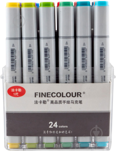 Набор двусторонних маркеров FINECOLOUR Sketchmarker 24 цвета EF100-TB24 разноцветный - фото 1