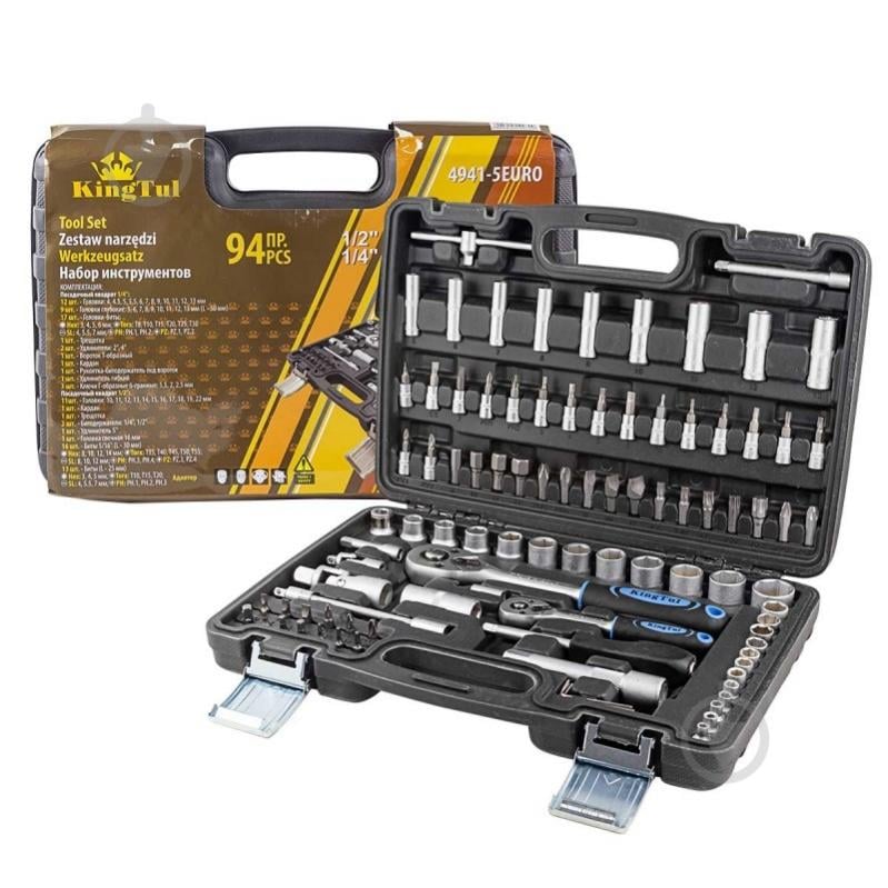 Набір ручного інструменту KingTul kraft 94 шт. KT-4941-5EURO - фото 1 Набір ручного інструменту KingTul kraft 94 шт. KT-4941-5EURO - фото 1