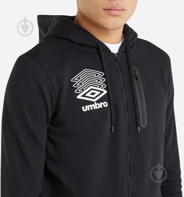 Джемпер Umbro TERRACE ZIP HOODIE 66423U-060 р.XL черный - фото 4