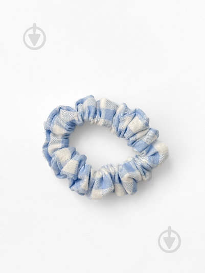 Резинка для волос MISO accessory мини голубая/белая - фото 1