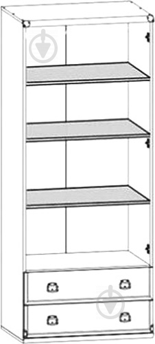 Шкаф индиана сосна каньон jszf 2d2s с полками