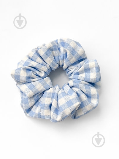 Резинка для волос MISO accessory макс голубая клетка - фото 1 Резинка для волос MISO accessory макс голубая клетка - фото 1