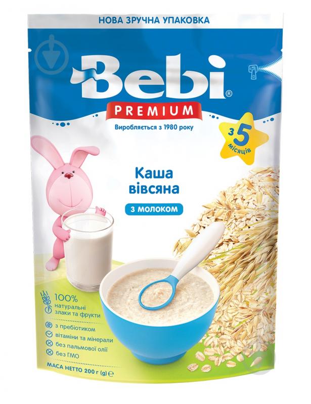 Каша молочна Bebi від 5 місяців Premium Вівсяна 200 г - фото 1