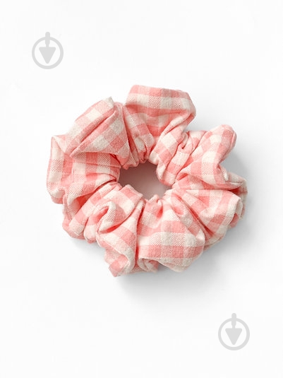 Резинка для волос MISO accessory макс розовая клетка - фото 1 Резинка для волос MISO accessory макс розовая клетка - фото 1
