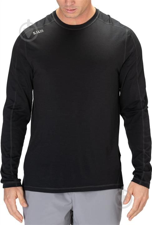 Термореглан 5.11 Range Ready Merino Wool Long Sleeve 2XL Black - фото 1