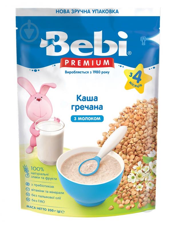 Каша молочна Bebi від 4 місяців Premium Гречана 200 г - фото 1