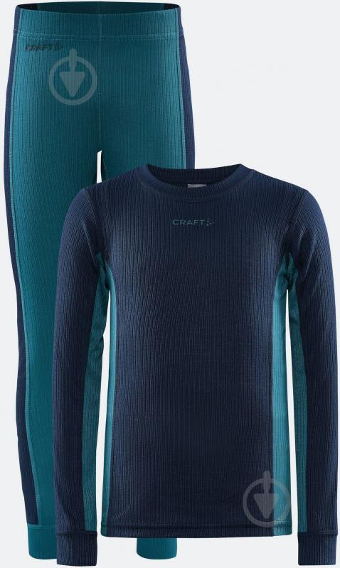 Комплект термобілизни Craft CORE DRY BASELAYER SET JR 1909713-676396 р.134/140 темно-синій - фото 1