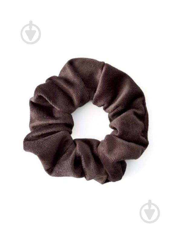 Резинка для волосся MISO accessory мах плюш коричнева - фото 1