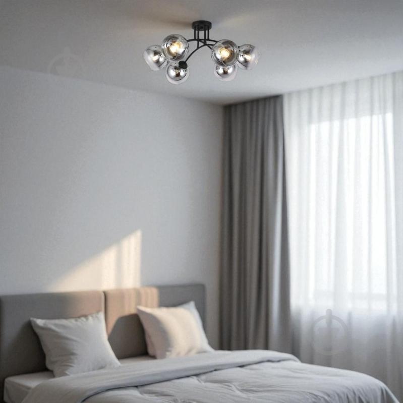 Люстра стельова Blitz Sinfonia 2092-46 6x60 Вт Е27 чорний 2092-46 - фото 2 Люстра стельова Blitz Sinfonia 2092-46 6x60 Вт Е27 чорний 2092-46 - фото 2