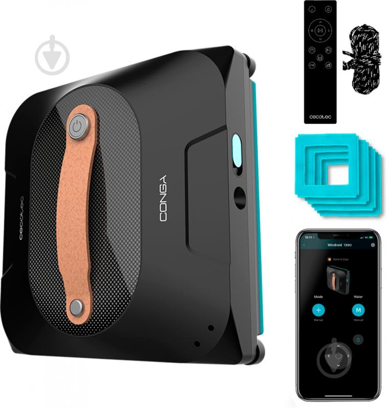 Робот-мойщик окон CECOTEC Conga Windroid 1390 Double Spray Connected (A01_EU01_100141) - фото 1 Робот-мойщик окон CECOTEC Conga Windroid 1390 Double Spray Connected (A01_EU01_100141) - фото 1