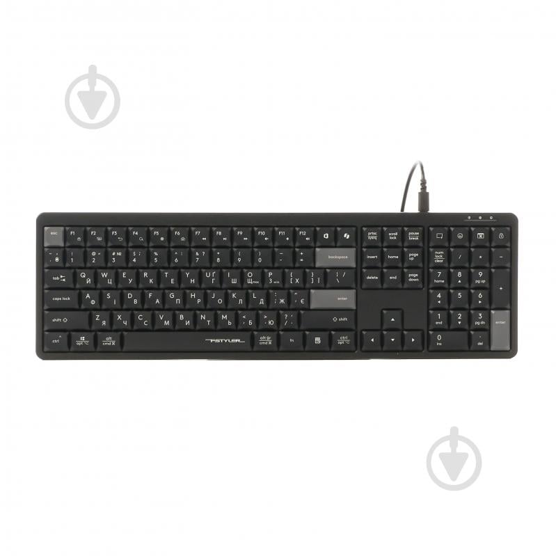 Клавіатура A4Tech (FX55 (Black)) з ножичним перемикачем black - фото 1 Клавіатура A4Tech (FX55 (Black)) з ножичним перемикачем black - фото 1