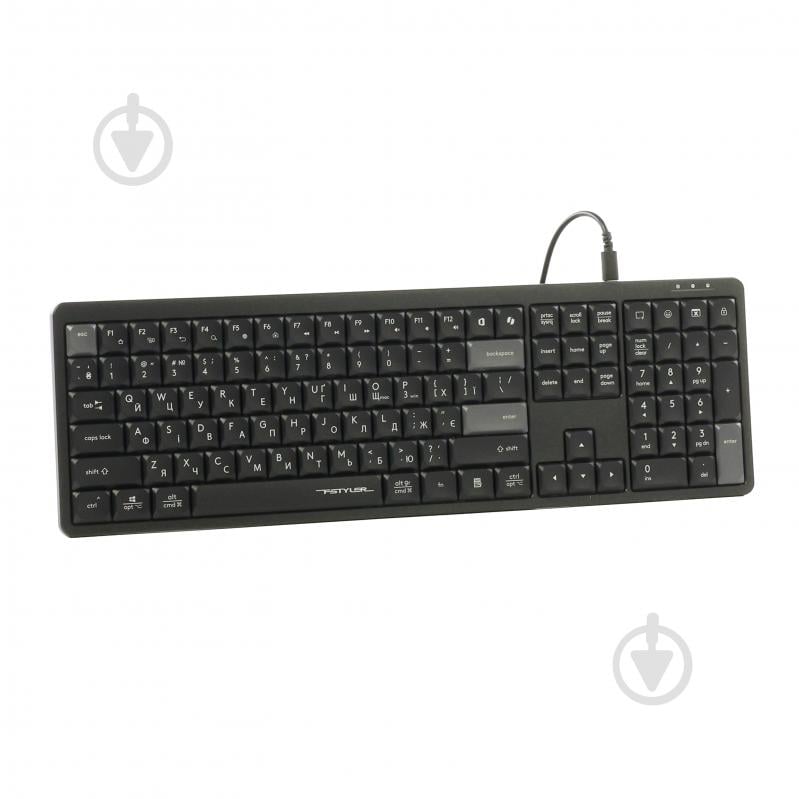 Клавіатура A4Tech (FX55 (Black)) з ножичним перемикачем black - фото 2 Клавіатура A4Tech (FX55 (Black)) з ножичним перемикачем black - фото 2