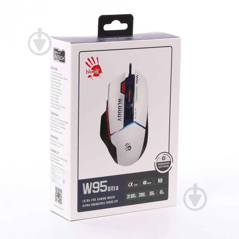 Игровая мышь BLOODY RGB, 20 000 CPI, Alpha20K white (W95 Ultra (Sports Navy)) - фото 9 Игровая мышь BLOODY RGB, 20 000 CPI, Alpha20K white (W95 Ultra (Sports Navy)) - фото 9
