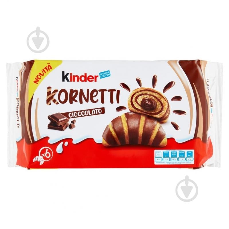 Круассан Kinder Kornetti Cioccolato 252 г - фото 1 Круассан Kinder Kornetti Cioccolato 252 г - фото 1