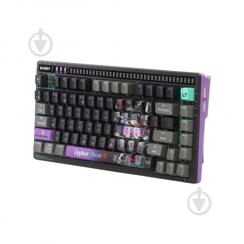 Клавиатура игровая BLOODY (AT75 (Cypher Ghost)) Alpha Optical Switch black - фото 3