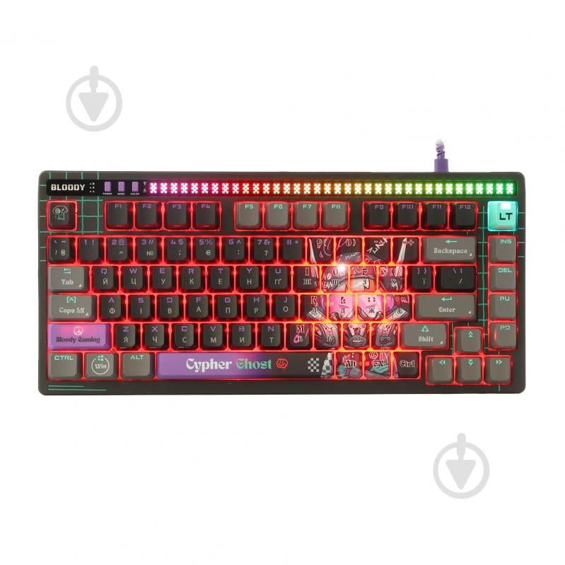 Клавиатура игровая BLOODY (AT75 (Cypher Ghost)) Alpha Optical Switch black - фото 7