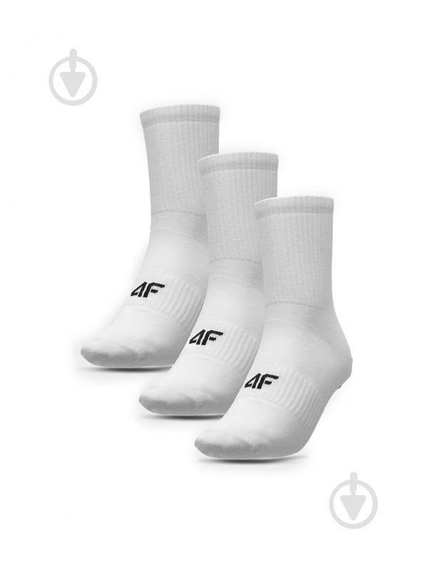 Шкарпетки 4F SOCKS CAS M280 (3PACK) 4FWMM00USOCM280-10S р.39-42 білий - фото 1