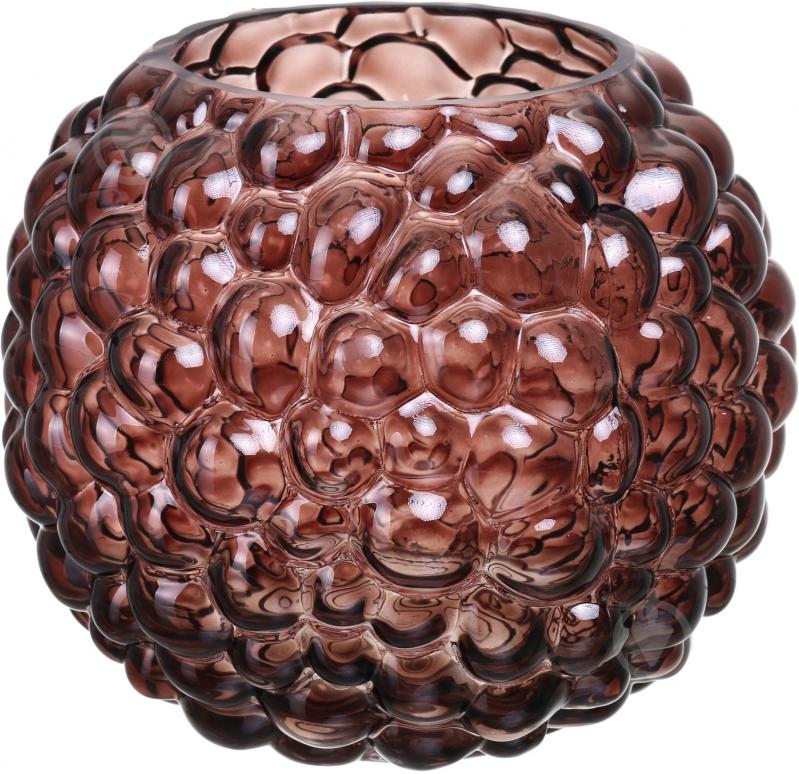 Ваза стеклянная Bubbles 17 см шоколадная VA5865-20CAP - фото 1 Ваза стеклянная Bubbles 17 см шоколадная VA5865-20CAP - фото 1