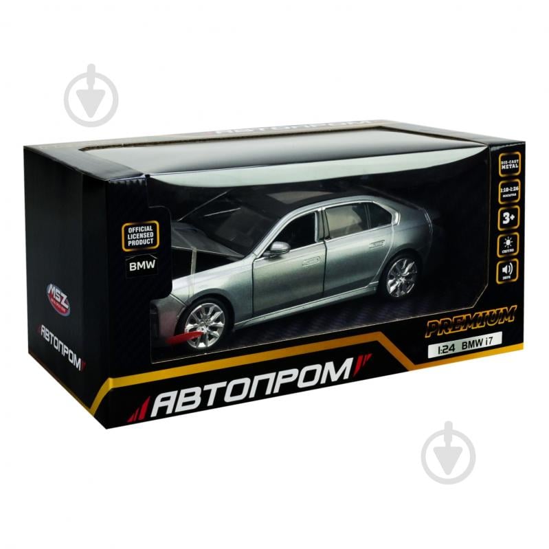 Автомодель Автопром 1:24 BMW I7 68283A - фото 7 Автомодель Автопром 1:24 BMW I7 68283A - фото 7