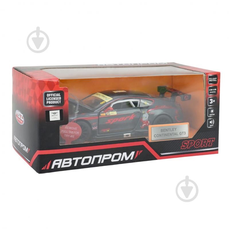 Автомодель Автопром 1:32 Bentley Continental GT3 68353C - фото 6 Автомодель Автопром 1:32 Bentley Continental GT3 68353C - фото 6