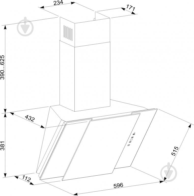 Вытяжка Interline ROCK BL A/60 PB/GL/2 - фото 2 Вытяжка Interline ROCK BL A/60 PB/GL/2 - фото 2