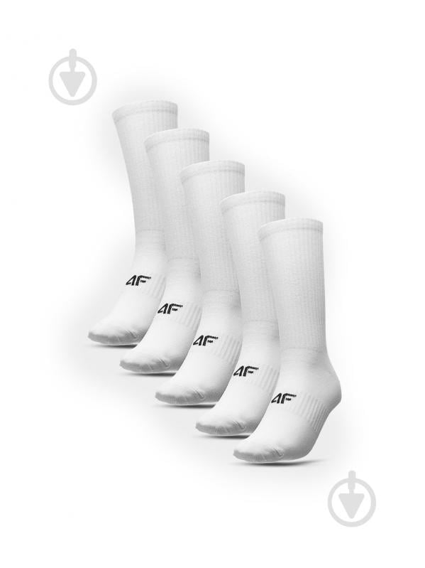 Шкарпетки 4F SOCKS CAS M285 (5PACK) 4FWMM00USOCM285-10S р.43-46 білий - фото 1