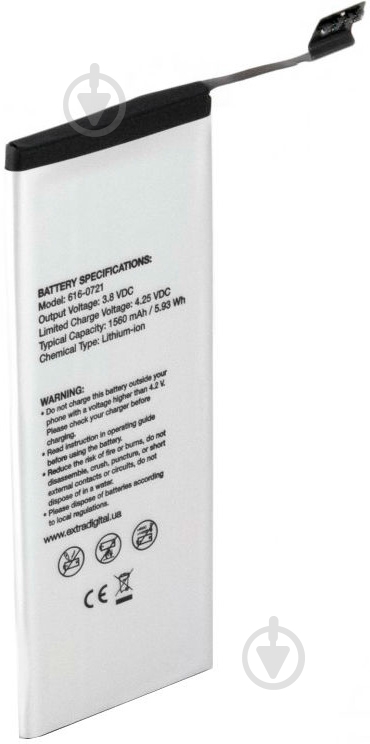 Акумулятор EXTRADIGITAL Apple iPhone 5s 1560 мА/г (BMA6405) - фото 3