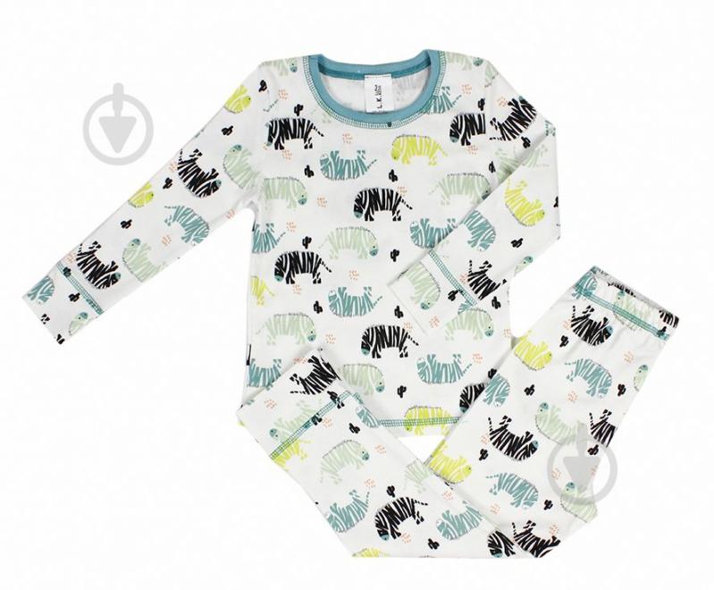 Пижама детская Luna Kids р.134-140 белый с принтом - фото 1