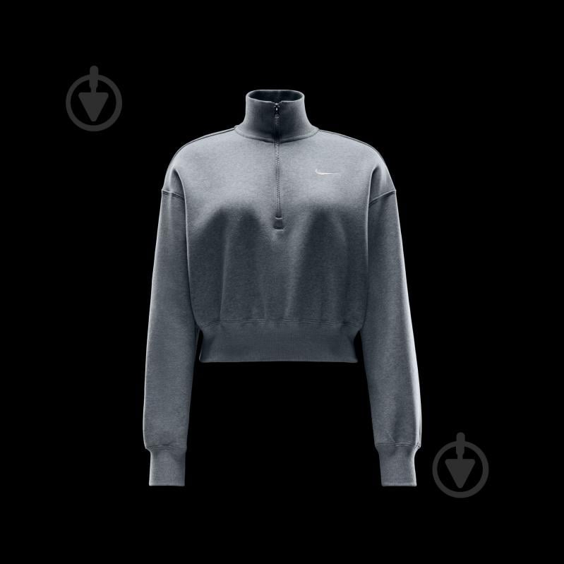 Джемпер Nike W NSW PHNX FLC QZ CROP DQ5767-063 р.S сірий - фото 6 Джемпер Nike W NSW PHNX FLC QZ CROP DQ5767-063 р.S сірий - фото 6