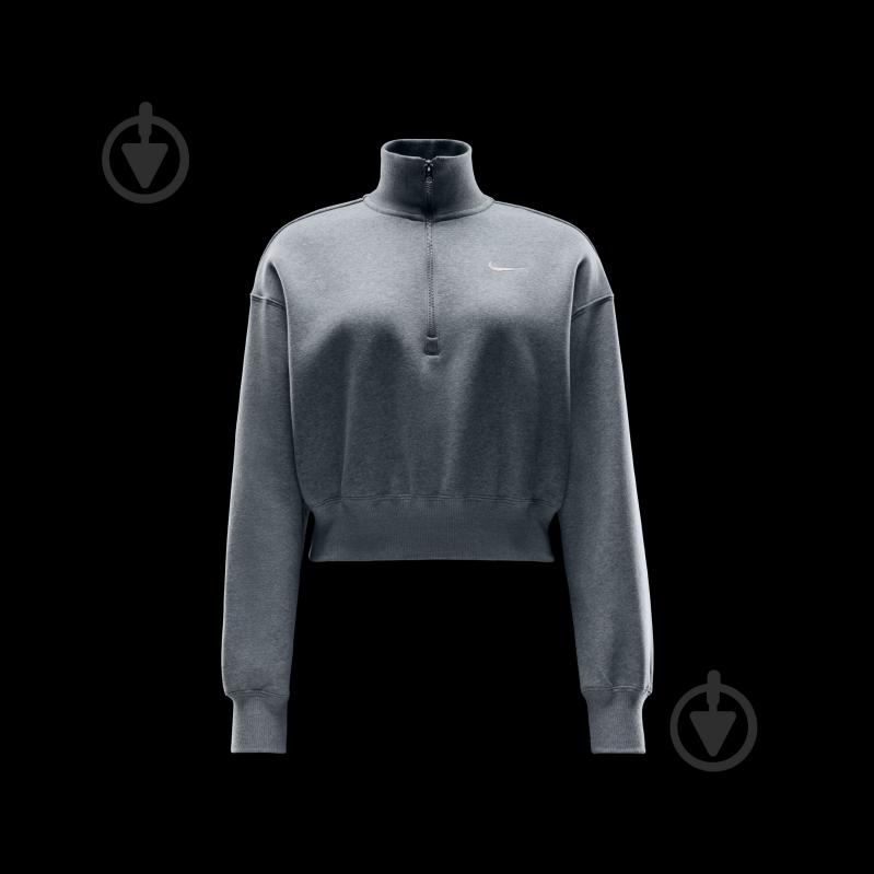 Джемпер Nike W NSW PHNX FLC QZ CROP DQ5767-063 р.XS сірий - фото 6 Джемпер Nike W NSW PHNX FLC QZ CROP DQ5767-063 р.XS сірий - фото 6
