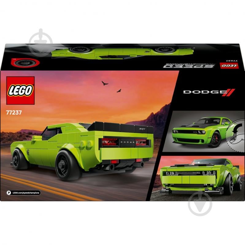 Конструктор LEGO Speed Champions Спортивний автомобіль Dodge Challenger SRT Hellcat 77237 - фото 2